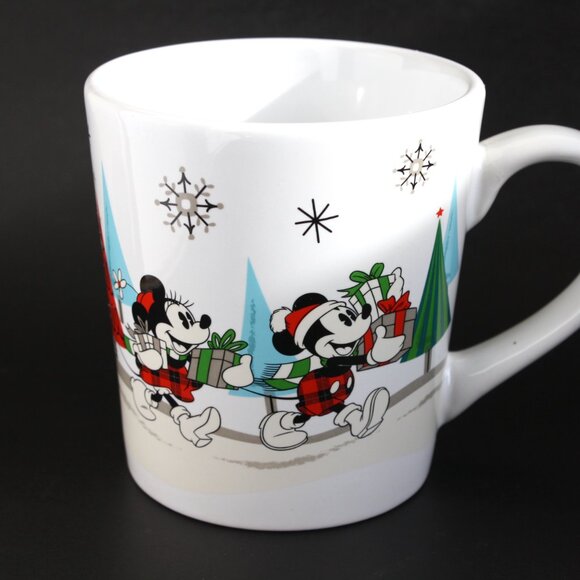Vintage Disney Christmas Mug Mickey,Minnie, Donald Duck and Goofy Holiday Mug - Picture 2 of 4